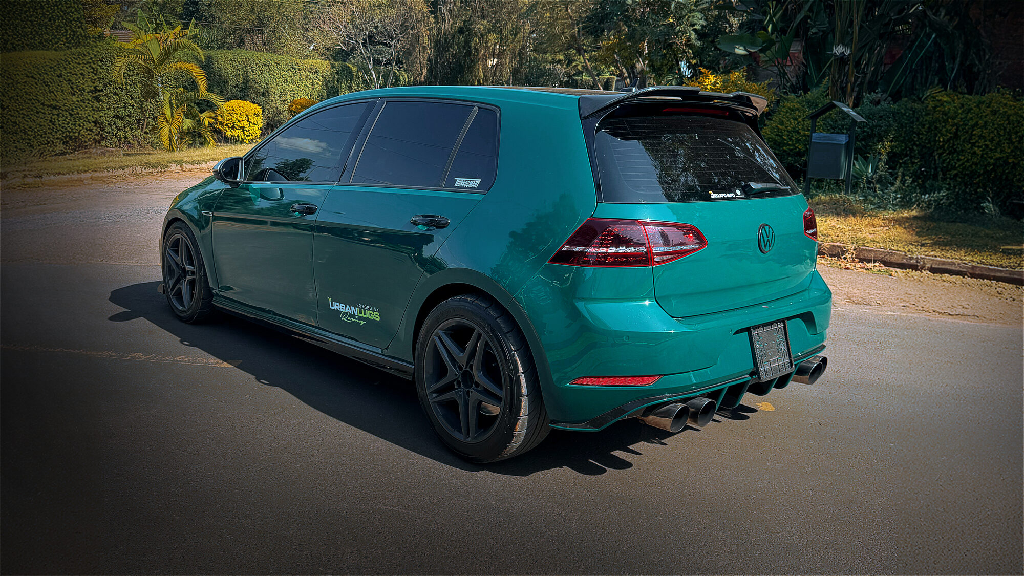 The URBANLUGS Golf R shop car on 17-inch URBANLUGS Beadlocks